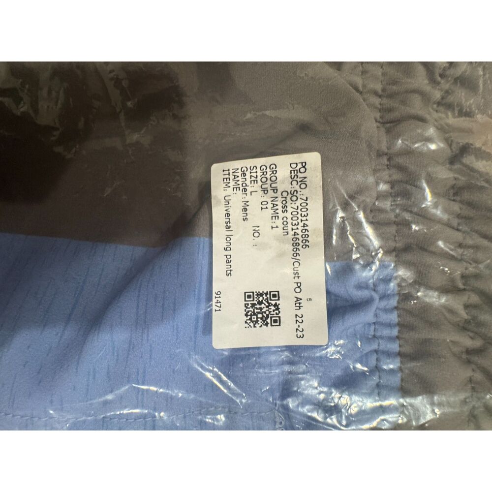 BSN Sports Universal Long Pants Gray/Blue Size L